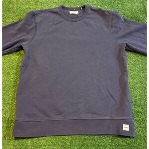 Spittin Chiclets sweater mens large blue NBD No Big Deal thick hockey crewneck